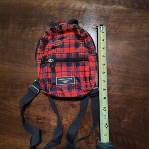 Kendall & Kylie Red and Black Plaid Backpack
